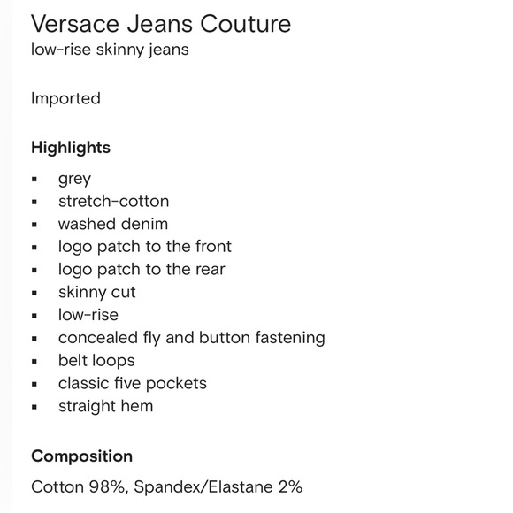 Versace Jeans Couture Low Rise  $689 - Picture 6 of 16